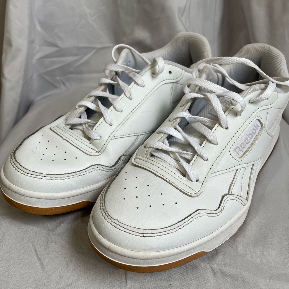 Reebok Classic Court Advance White Sneakers with Tan Sole